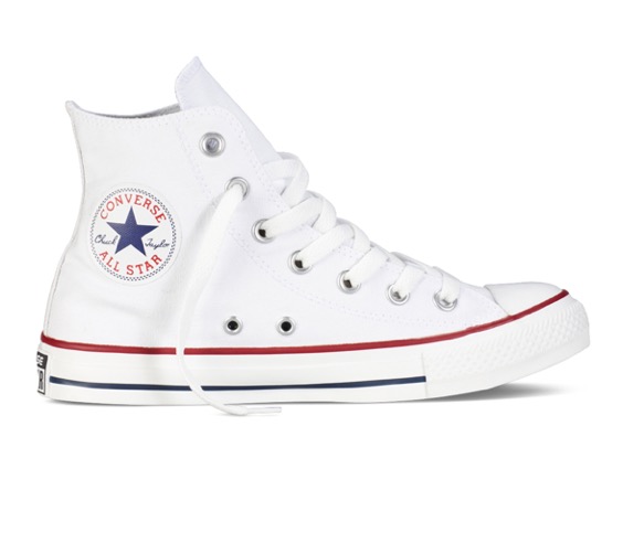 White Converse Chuck Taylor All Star High Tops, sneaker