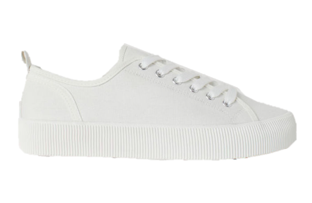 White H&M canvas trainers, sneakers, sneaker